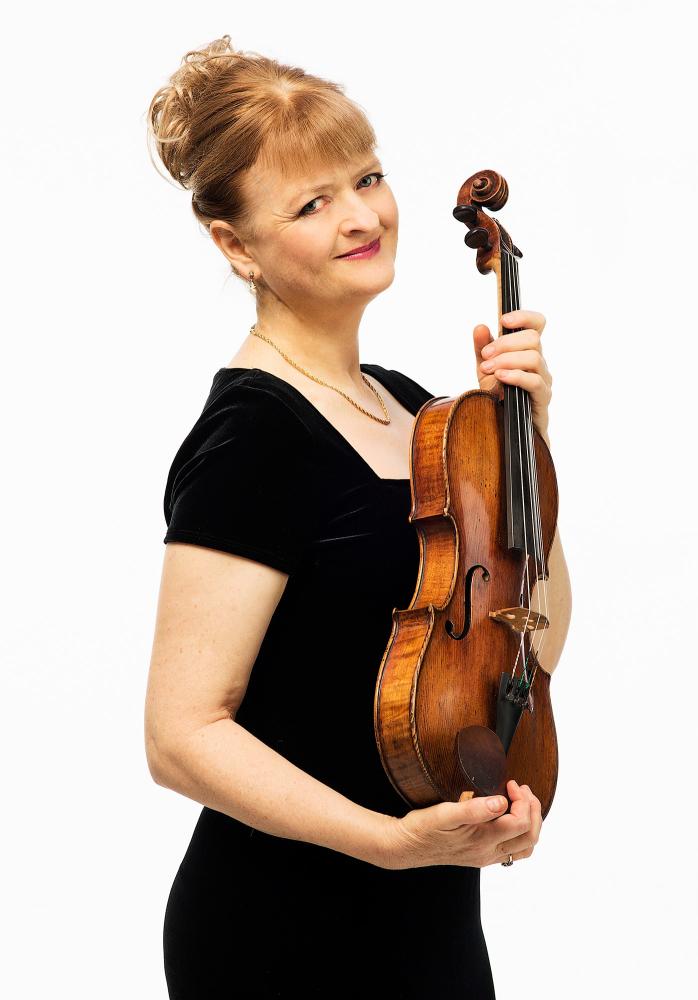 Gillian with viola portrait