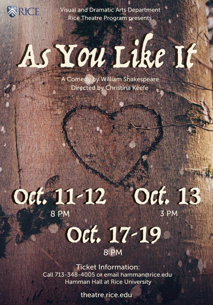 “As You Like It” a comedy by William Shakespeare